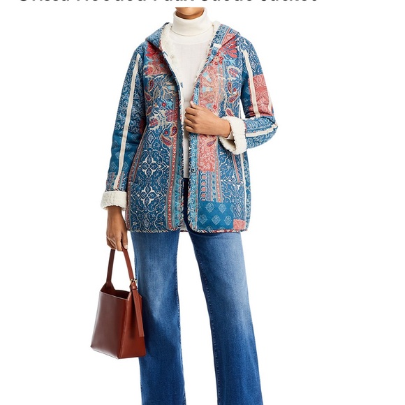Johnny Was Orissa Hooded Faux Suede Jacket